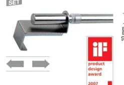 Gardinenstange Klemmstange Spannfix ausziehbar 60-90cm 1Stück Edelstahloptik