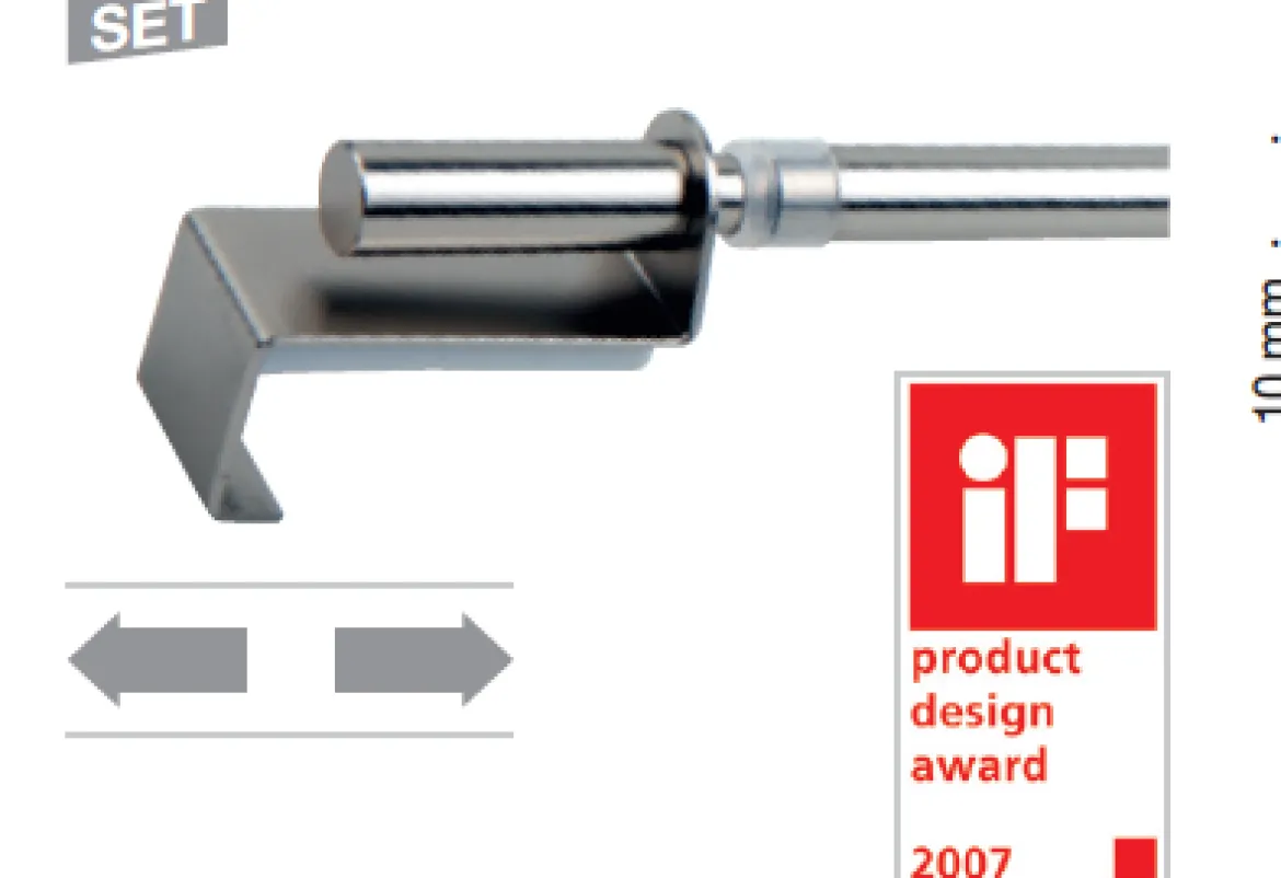 Gardinenstange Klemmstange Spannfix ausziehbar 40-60cm 1 Stk weiß