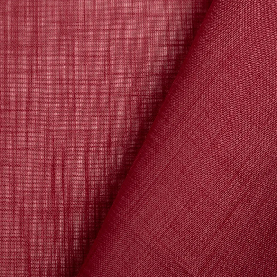 Gardinenstoff Ambiente Strukturoptik Himbeerrot 150cm Breite