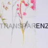 Gardinenstoff Batistoptik Leinenoptik halb-transparent Frühlingsblumen 140cm Breite