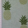Gardinenstoff Dekostoff Ananas mint grün goldfarbig