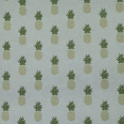 Gardinenstoff Dekostoff Ananas mint grün goldfarbig