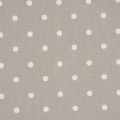 Gardinenstoff Dekostoff Baumwollstoff Full Stop Punkte grau weiß 140cm Breite