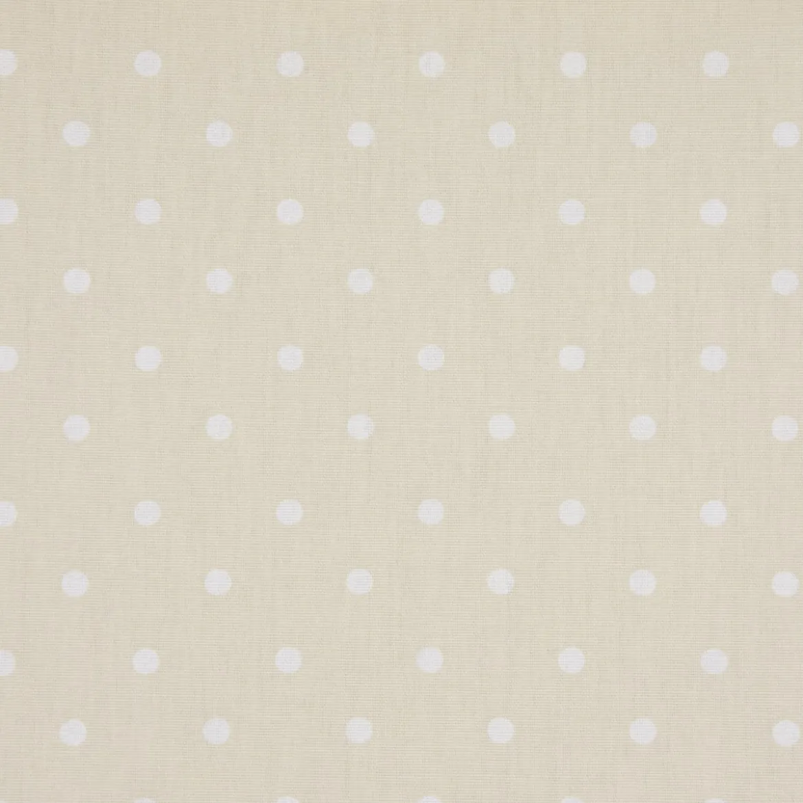 Gardinenstoff Dekostoff Baumwollstoff Full Stop Punkte beige weiß 140cm Breite