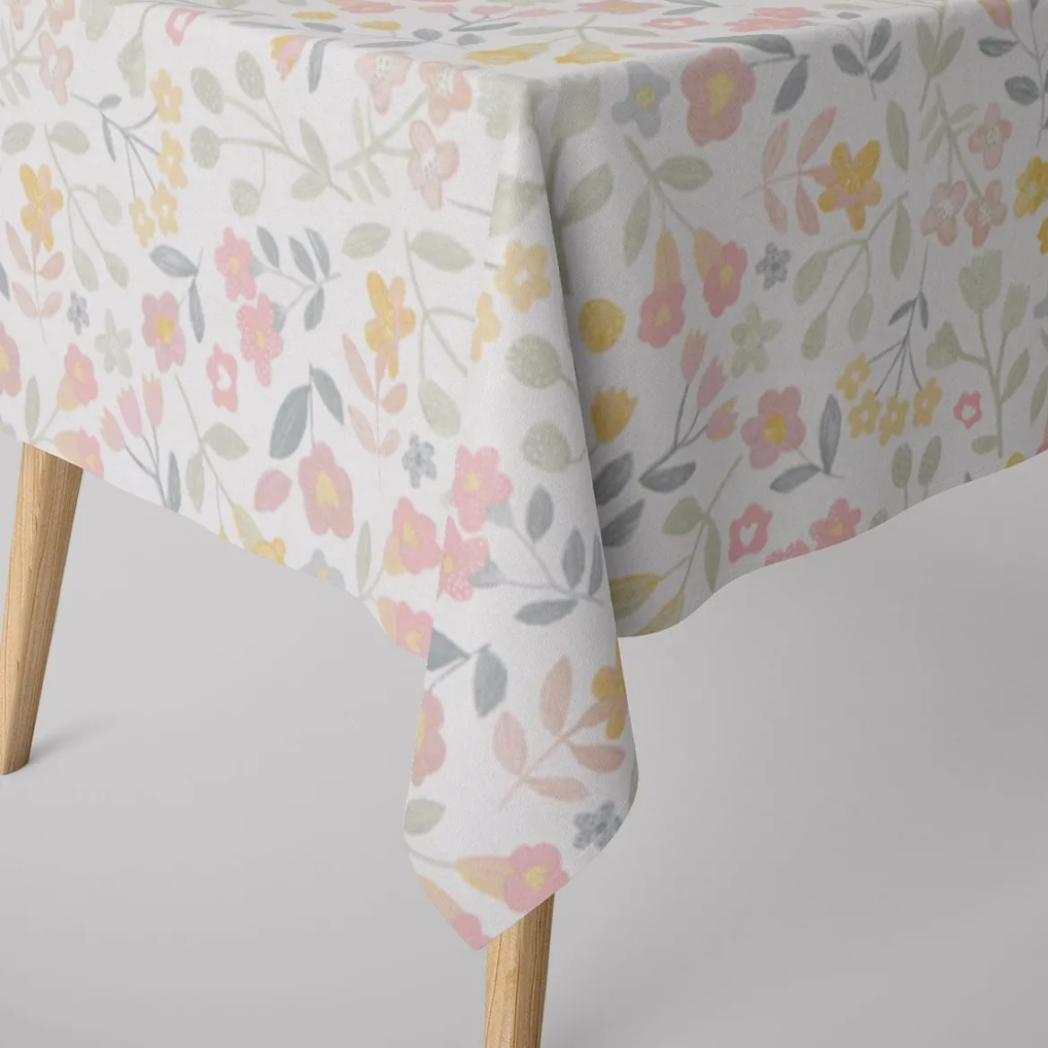 Gardinenstoff Dekostoff Baumwollstoff Panama Betty Bon Bon Blumen pastell rosa 140cm Breite