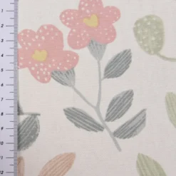Gardinenstoff Dekostoff Baumwollstoff Panama Betty Bon Bon Blumen pastell rosa 140cm Breite