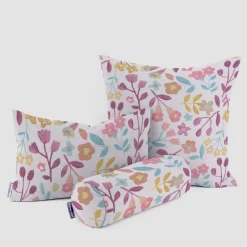 Gardinenstoff Dekostoff Baumwollstoff Panama Betty Parma Violet Blumen lila 140cm Breite