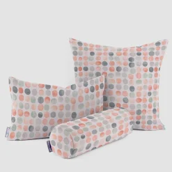Gardinenstoff Dekostoff Baumwollstoff Panama Dolly Melba Punkte grün orange 140cm Breite