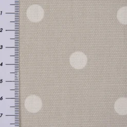 Gardinenstoff Dekostoff Baumwollstoff Full Stop Punkte stein grau weiß 140cm Breite