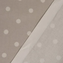 Gardinenstoff Dekostoff Baumwollstoff Full Stop Punkte stein grau weiß 140cm Breite
