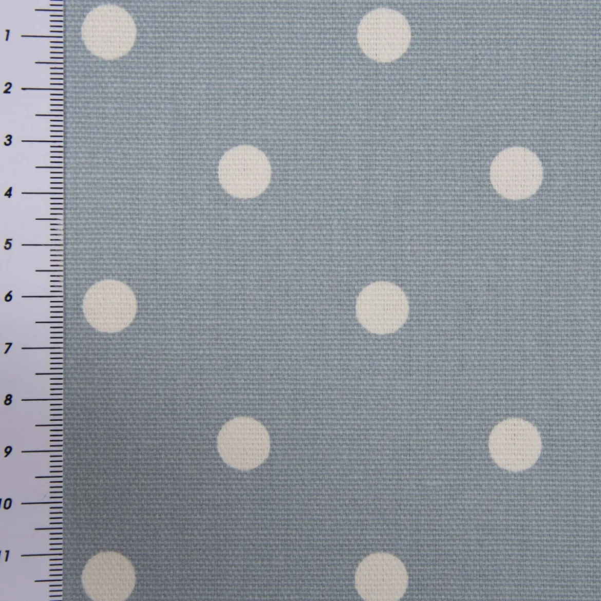 Gardinenstoff Dekostoff Baumwollstoff Full Stop Punkte blau weiß 140cm Breite