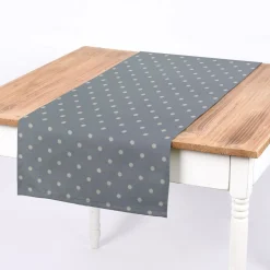 Gardinenstoff Dekostoff Baumwollstoff Full Stop Punkte blau weiß 140cm Breite