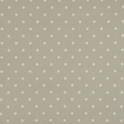 Gardinenstoff Dekostoff Baumwollstoff Full Stop Punkte grünbeige weiß 140cm Breite