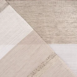 Gardinenstoff Dekostoff halbtransparent Streifen matt glänzend beige 1,50m Breite