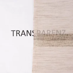 Gardinenstoff Dekostoff halbtransparent Streifen matt glänzend beige 1,50m Breite