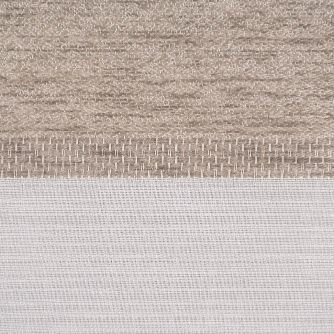 Gardinenstoff Dekostoff halbtransparent Streifen matt glänzend beige 1,50m Breite
