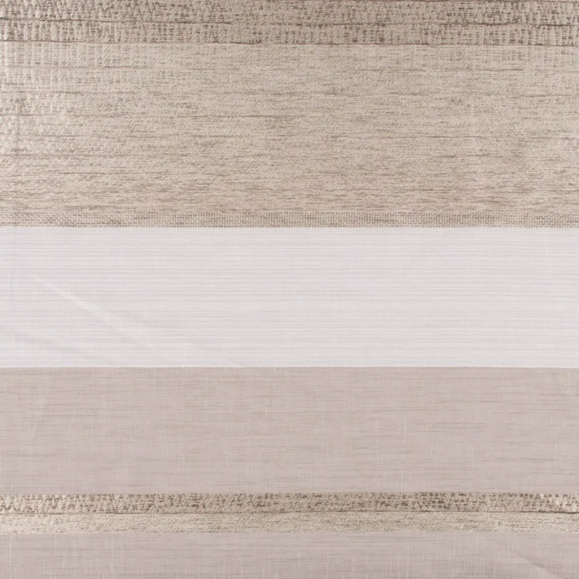 Gardinenstoff Dekostoff halbtransparent Streifen matt glänzend beige 1,50m Breite