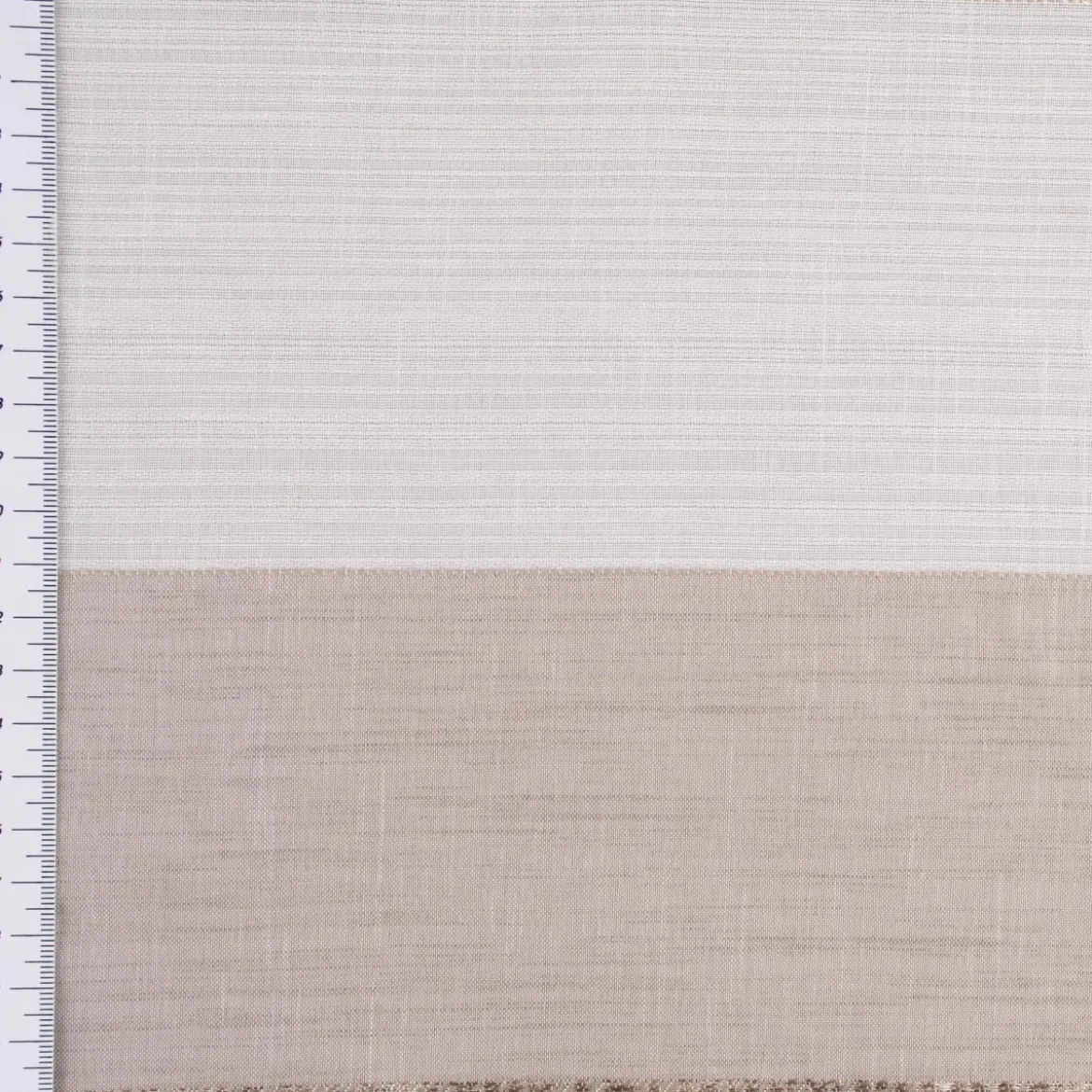 Gardinenstoff Dekostoff halbtransparent Streifen matt glänzend beige 1,50m Breite