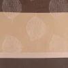 Gardinenstoff Dekostoff halbtransparent Streifen Blätter braun beige 1,50m Breite