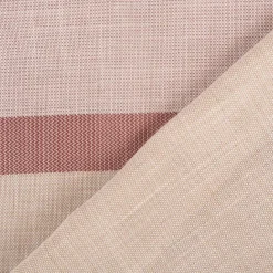 Gardinenstoff Dekostoff halbtransparent Jacquard-Streifen beige beere 1,40m Breite
