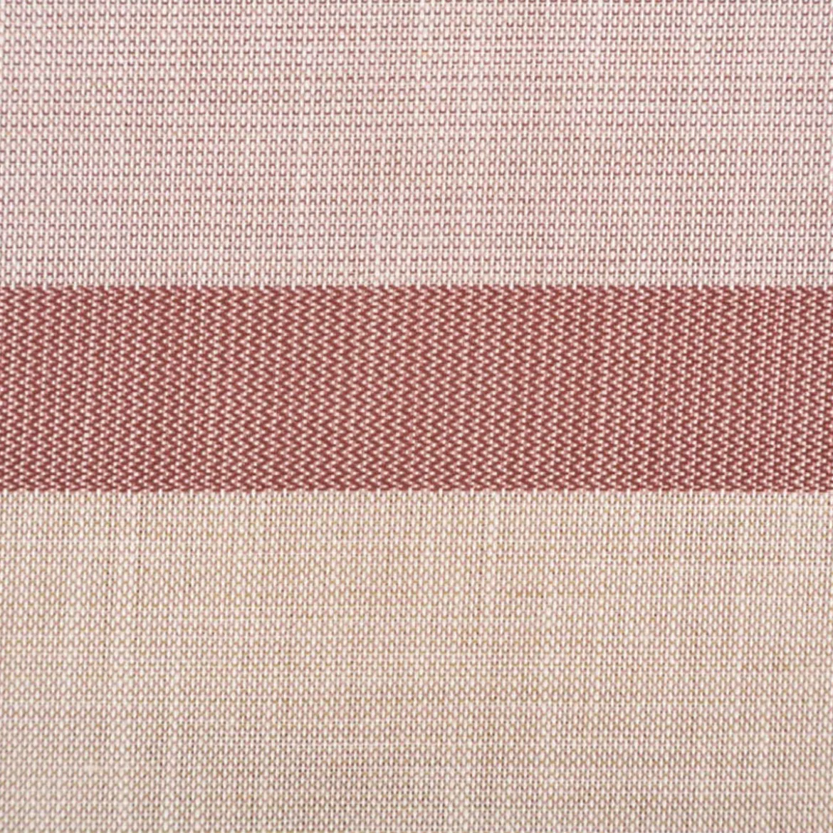 Gardinenstoff Dekostoff halbtransparent Jacquard-Streifen beige beere 1,40m Breite