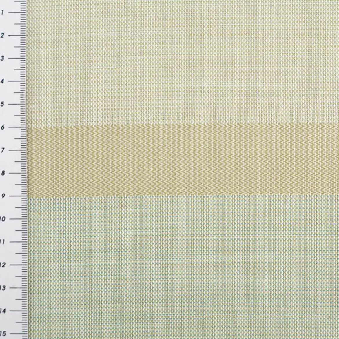 Gardinenstoff Dekostoff halbtransparent Jacquard-Streifen grün 1,40m Breite
