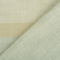 Gardinenstoff Dekostoff halbtransparent Jacquard-Streifen grün 1,40m Breite