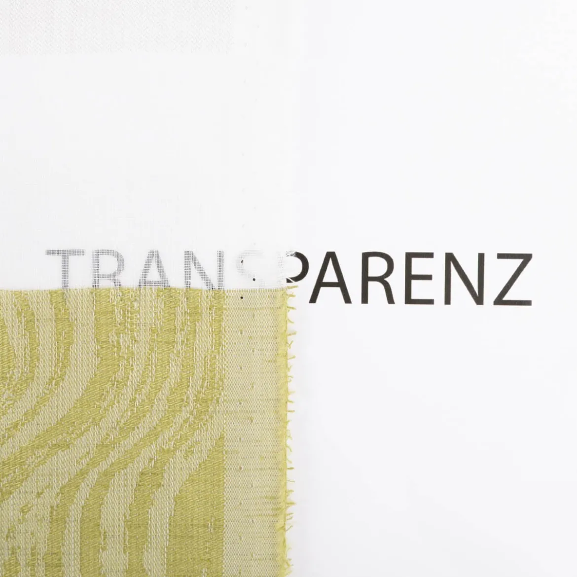 Gardinenstoff Dekostoff halbtransparent Jacquard-Streifen Wellen weiß grün 1,50m Breite