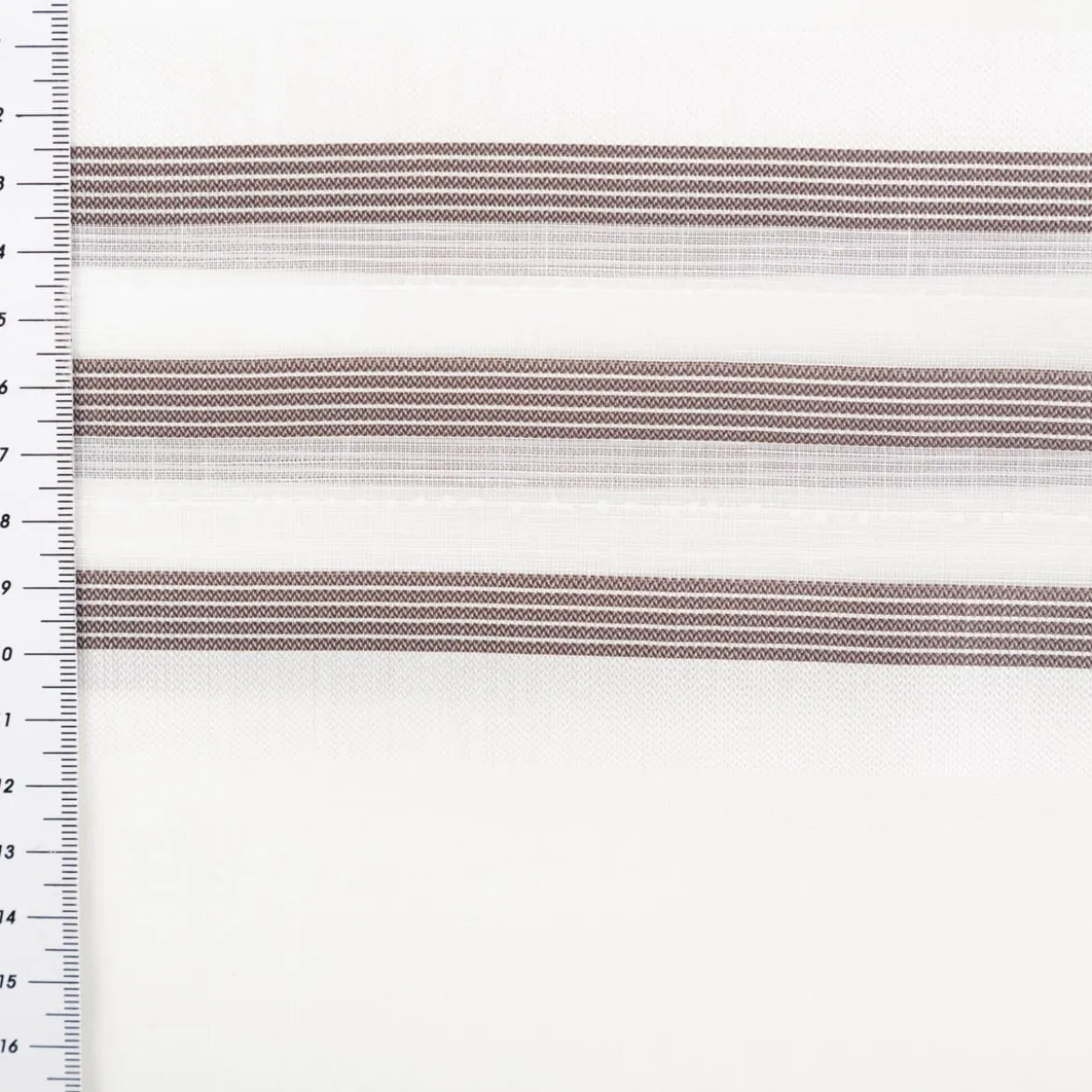 Gardinenstoff Dekostoff halbtransparent Jacquard-Streifen Wellen weiß grün 1,50m Breite