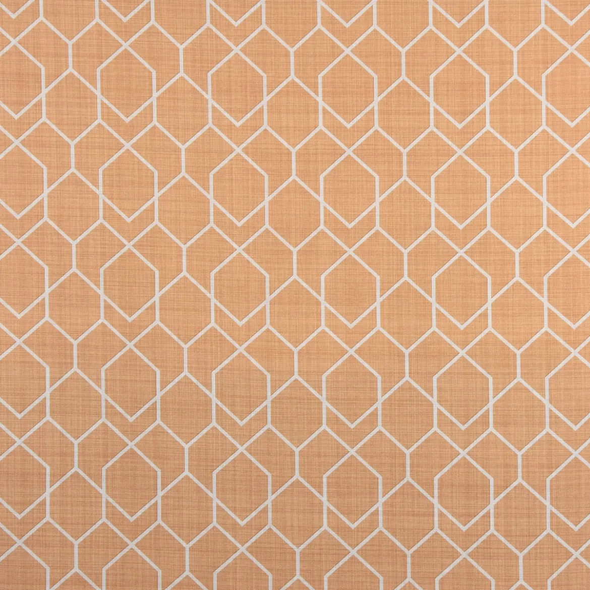 Gardinenstoff Dekostoff Jacquard Digitaldruck Geometrie Sechseck gelb beige 1,4m Breite