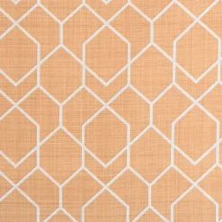 Gardinenstoff Dekostoff Jacquard Digitaldruck Geometrie Sechseck gelb beige 1,4m Breite