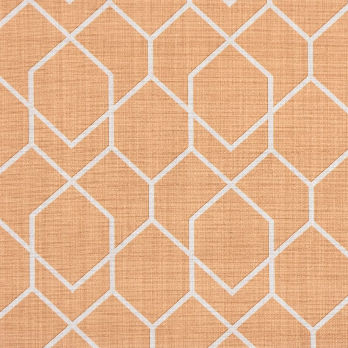 Gardinenstoff Dekostoff Jacquard Digitaldruck Geometrie Sechseck gelb beige 1,4m Breite