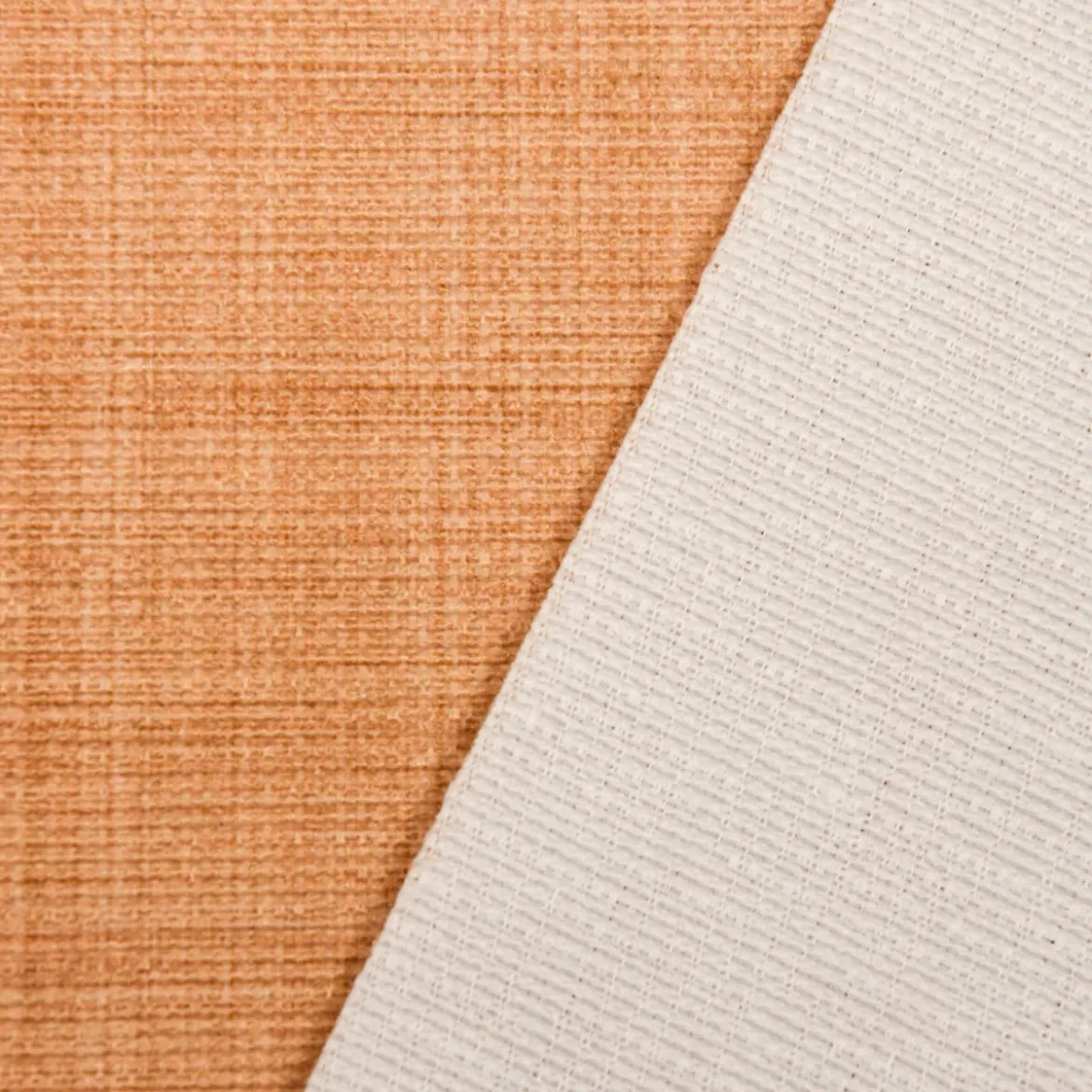 Gardinenstoff Dekostoff Jacquard Digitaldruck uni gelb meliert 1,4m Breite