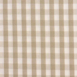 Gardinenstoff Dekostoff Landhausstoff weiß beige kariert 1,60m Breite
