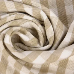 Gardinenstoff Dekostoff Landhausstoff weiß beige kariert 1,60m Breite