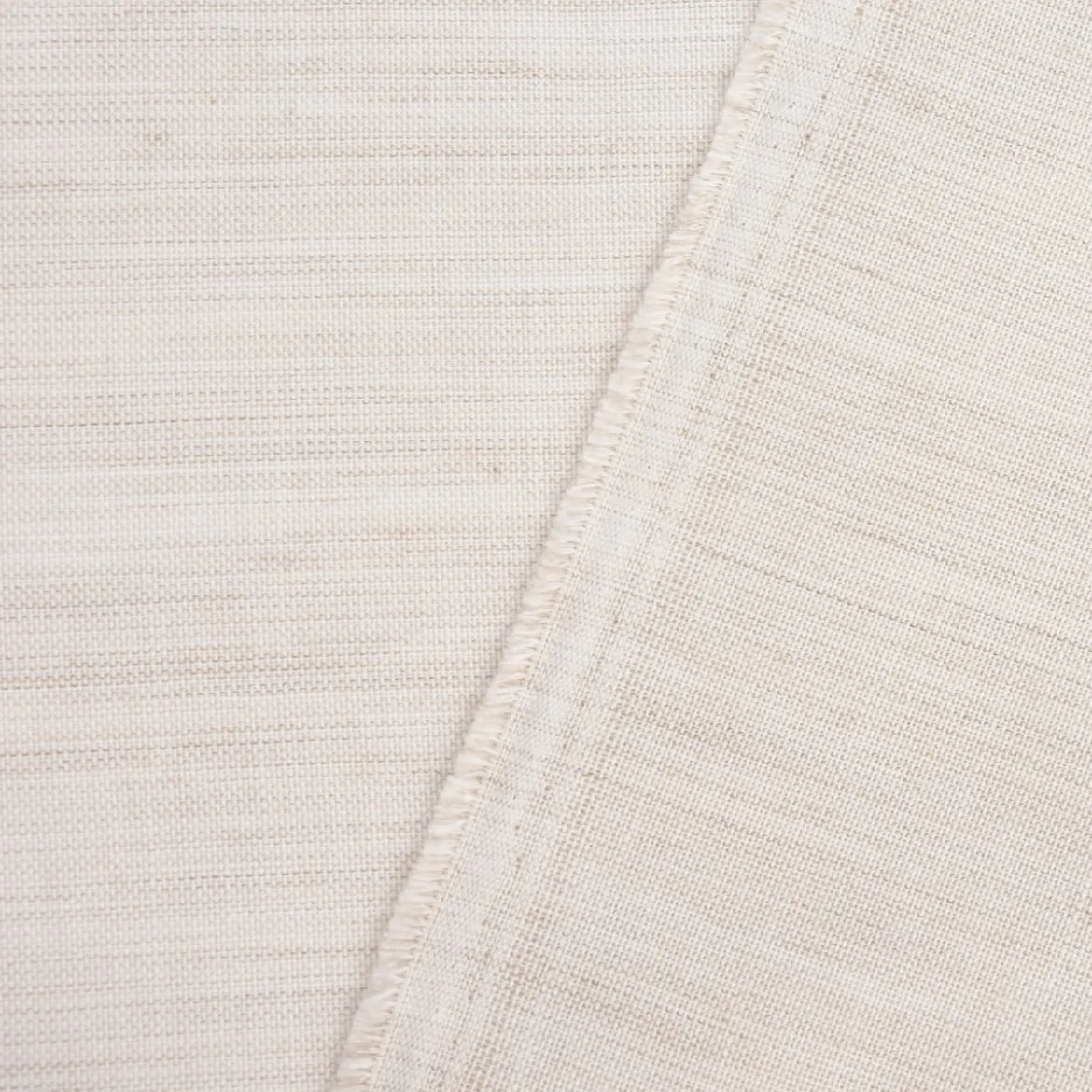 Gardinenstoff Dekostoff Leinenoptik halbtransparent beige natur meliert 1,40m Breite