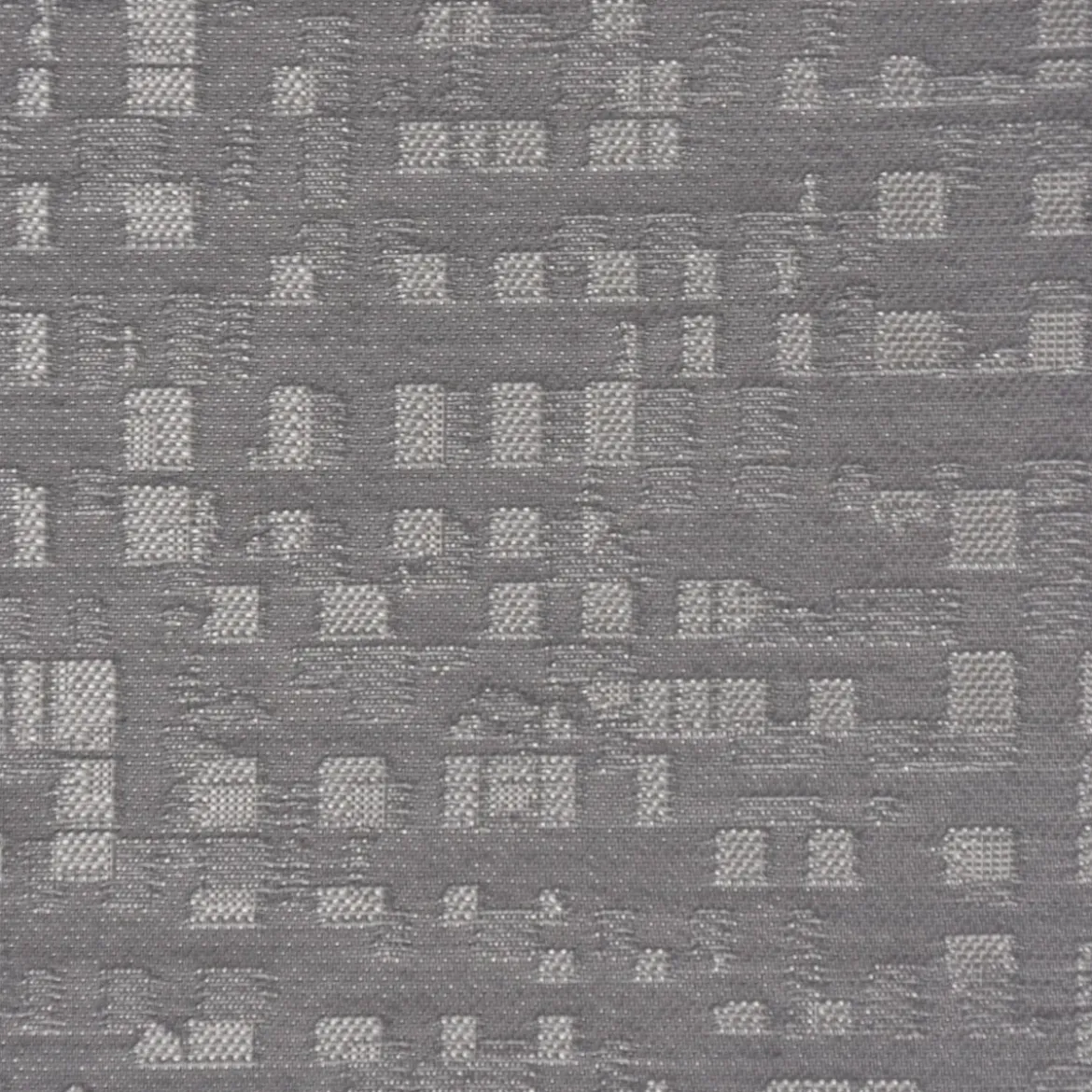 Gardinenstoff Dekostoff PICCO Würfel Viereck grau silber 1,52m Breite