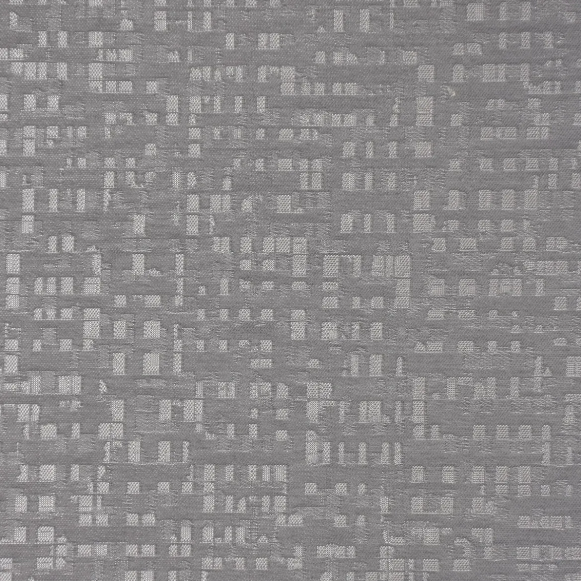 Gardinenstoff Dekostoff PICCO Würfel Viereck grau silber 1,52m Breite