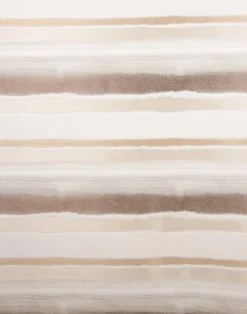 Gardinenstoff Dekostoff Streifen glanz creme beige nougat 1,4m Breite
