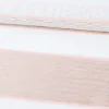 Gardinenstoff Dekostoff Voile Streifen grob Glanz creme beige rosé gold 1,4m Breite