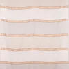 Gardinenstoff Dekostoff Voile halbtransparent Streifen beige braun grau 1,50m Breite