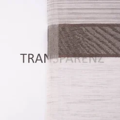 Gardinenstoff Dekostoff Voile halbtransparent Streifen grau 1,50m Breite