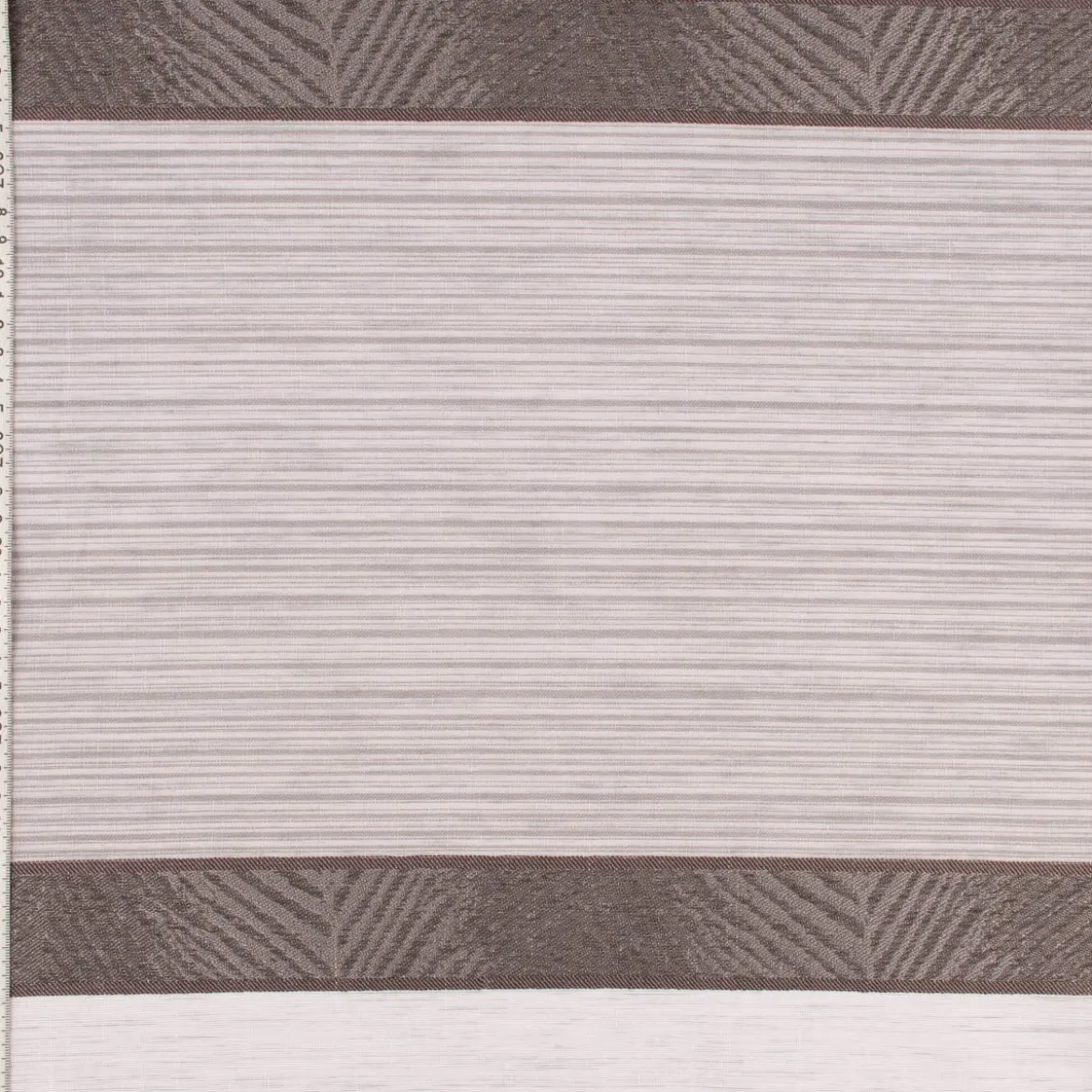 Gardinenstoff Dekostoff Voile halbtransparent Streifen grau 1,50m Breite