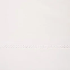 Gardinenstoff Gardinenstores Batistoptik mit doppeltem Abschluss und Häkelborte ecru 280cm