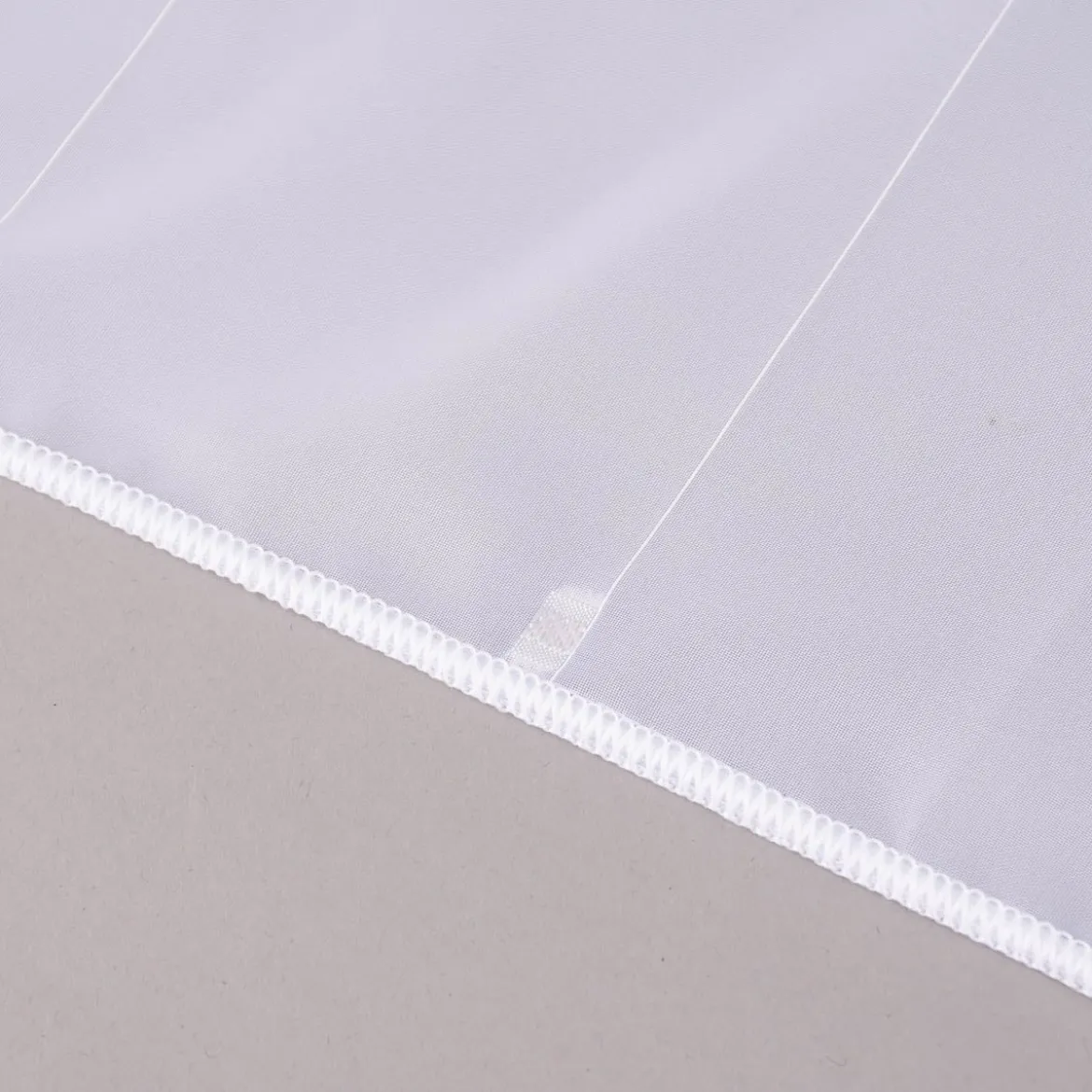 Gardinenstoff Gardinenstores transparent Scherli Kästchen mit Bleiband weiß beige 280cm Höhe
