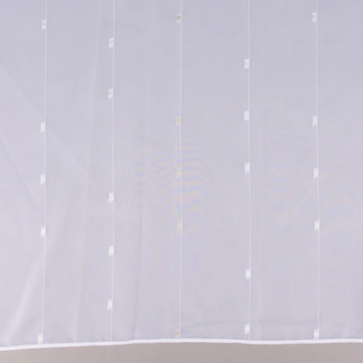 Gardinenstoff Gardinenstores transparent Scherli Kästchen mit Bleiband weiß beige 280cm Höhe