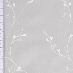 Gardinenstoff Gardinenstores Stickerei Batistoptik Blumenranken raumhoch ecru 280cm