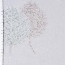 Gardinenstoff Gardinenstores Stickerei Voile Blätter Bäumchen raumhoch weiß mint beige 280cm
