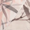 Gardinenstoff Gardinenstores Blätterzweige raumhoch halbtransparent weiß rosa grau 300cm
