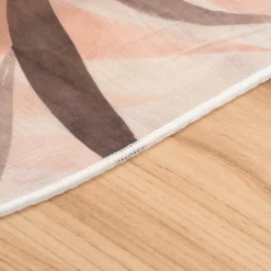 Gardinenstoff Gardinenstores Blätterzweige raumhoch halbtransparent weiß rosa grau 300cm